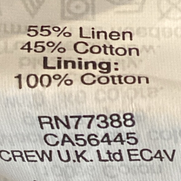 J Crew Sidewalk Blue & White Polkadot Linen Skirt, Size 8 - Picture 9 of 10